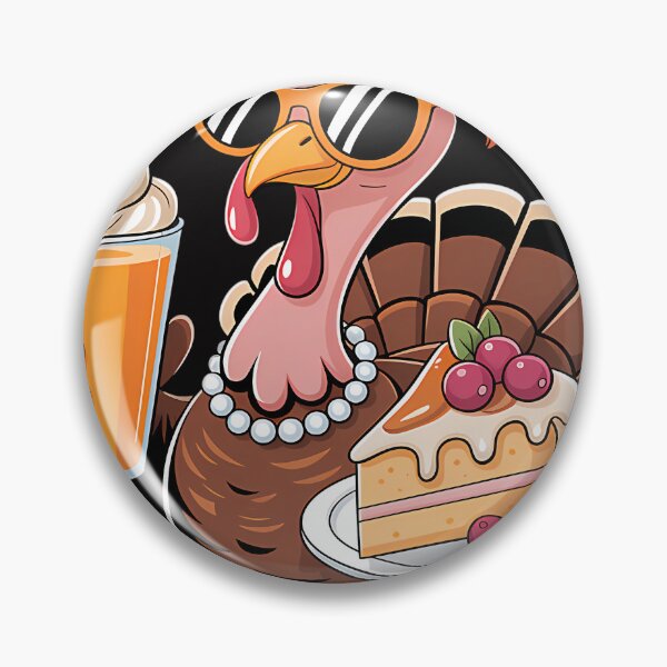 Item preview, Turkey Drinking Coffee Bow Thanksgiving Womens Turkey Day designed and sold by drawyourpy.