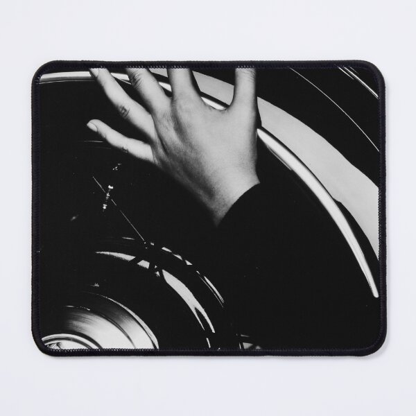 Item preview, Vintage roaring twenties hand on wheel automobile black and white photographic art print by Alfred Stieglitz designed and sold by Astrid Arkhangelsky.