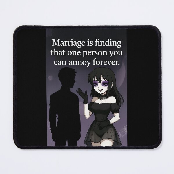 Item preview, Marriage: Finding One Person to Annoy Forever | Goth Anime Couple designed and sold by Amber Sky Creations.