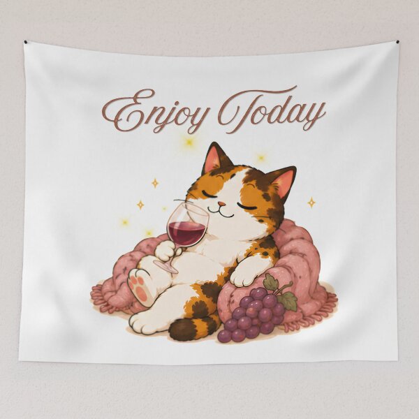 Item preview, Cozy Cute Calico Cat Wine- Enjoy today designed and sold by Lunexa-Lab.