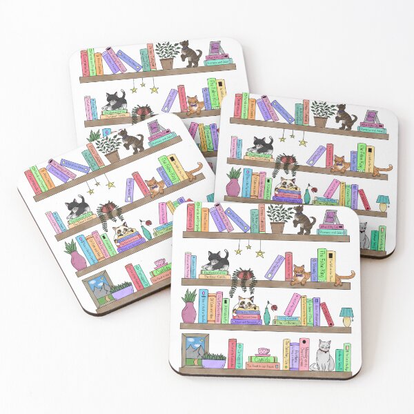 Item preview, Cat Pun Bookshelf designed and sold by CraftyCats2023.