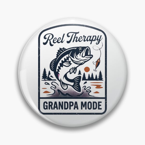 Item preview, Reel Therapy Grandpa Mode | Bass Fishing Vintage Patch designed and sold by WonderWaresGifts.
