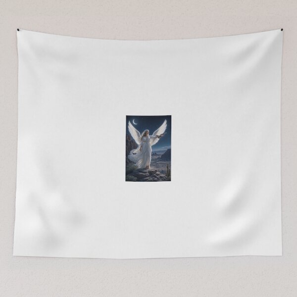 Item preview, Angel with a rattlesnake under crescent moon designed and sold by CathryneDelamort.