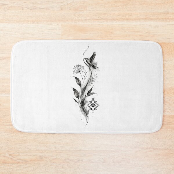 Item preview, Mystic Hummingbird Botanical Ink Illustration designed and sold by PetalGarden.