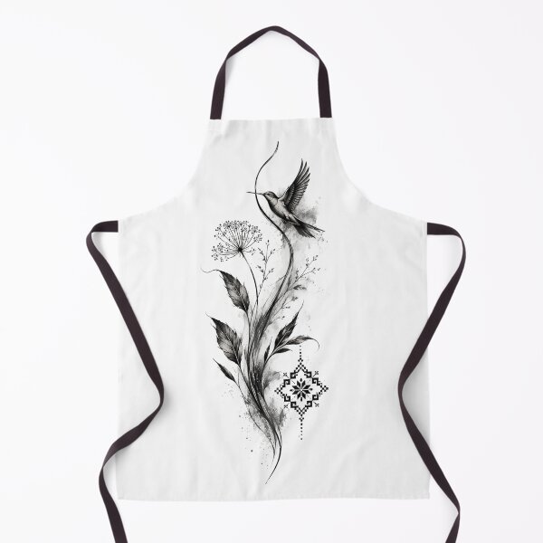 Item preview, Mystic Hummingbird Botanical Ink Illustration designed and sold by PetalGarden.