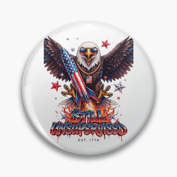 Item preview, Still Unsupervised Gangster Eagle Gold Chain Rocket Tee v4 designed and sold by DarylWelsh2024.