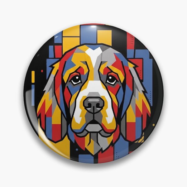 Item preview, Funny Clumber Spaniel Colorful Blocks Geometric Art Mom Dad Kids designed and sold by FurryHavenPH.