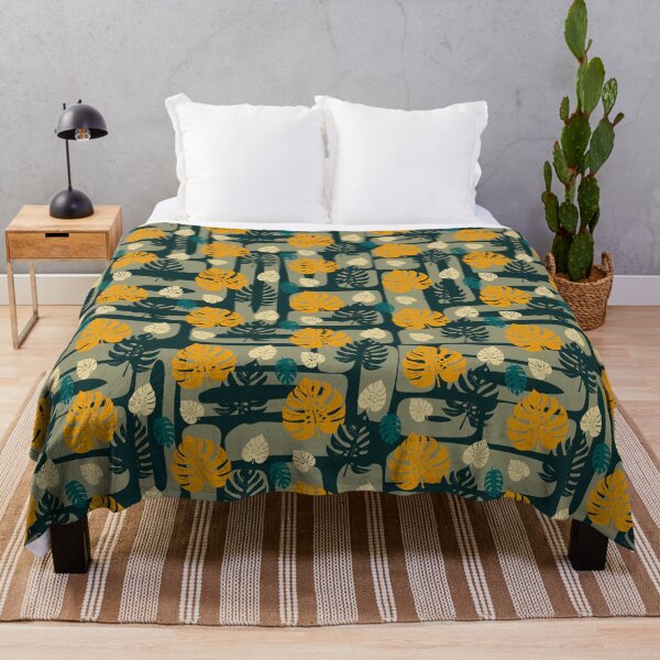 Item preview, Tropical Monstera Leaf and forms in dark green - Seamless Pattern designed and sold by StefanStudioArt.