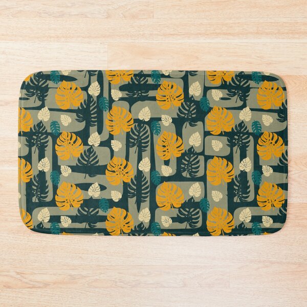 Item preview, Tropical Monstera Leaf and forms in dark green - Seamless Pattern designed and sold by StefanStudioArt.