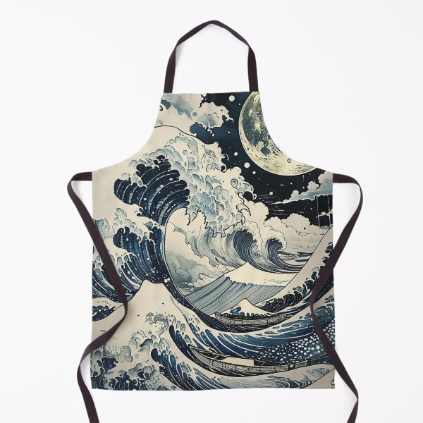 Item preview, Moonlit Great Wave Japanese Art Print | Ukiyo-e Ocean Wall Art designed and sold by RSDigitalPrintDesign.