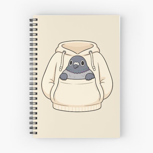 Item preview, Cute Pigeon Hoodie Pocket Sticker Cozy Bird Lover Gift designed and sold by SimplePoDesign.