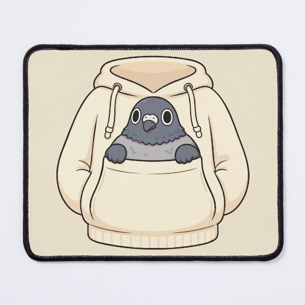 Item preview, Cute Pigeon Hoodie Pocket Sticker Cozy Bird Lover Gift designed and sold by SimplePoDesign.