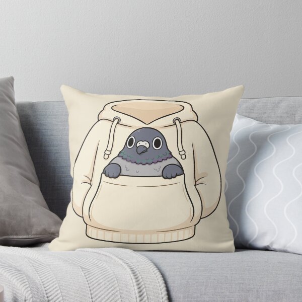 Item preview, Cute Pigeon Hoodie Pocket Sticker Cozy Bird Lover Gift designed and sold by SimplePoDesign.