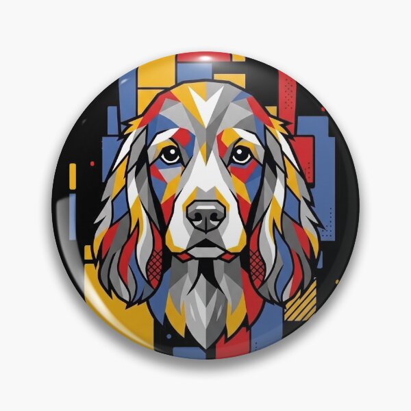 Item preview, Funny Cocker Spaniel Colorful Blocks Geometric Art Mom Dad Kids designed and sold by FurryHavenPH.