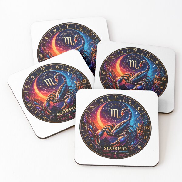Item preview, Scorpio Passion Mystery Strength Moon Galaxy Zodiac Art designed and sold by Zodiac Celestial Art.