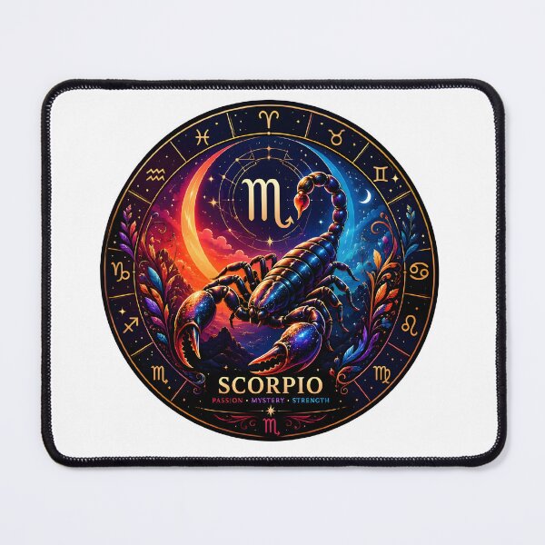 Item preview, Scorpio Passion Mystery Strength Moon Galaxy Zodiac Art designed and sold by Zodiac Celestial Art.