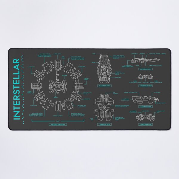 Item preview, Interstellar (Grey and Turquoise Blueprint) designed and sold by BGALAXY.