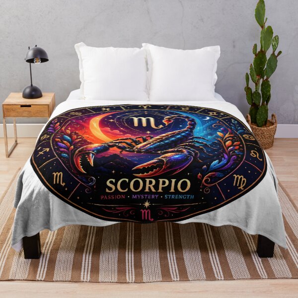 Item preview, Scorpio Passion Mystery Strength Moon Galaxy Zodiac Art designed and sold by Zodiac Celestial Art.
