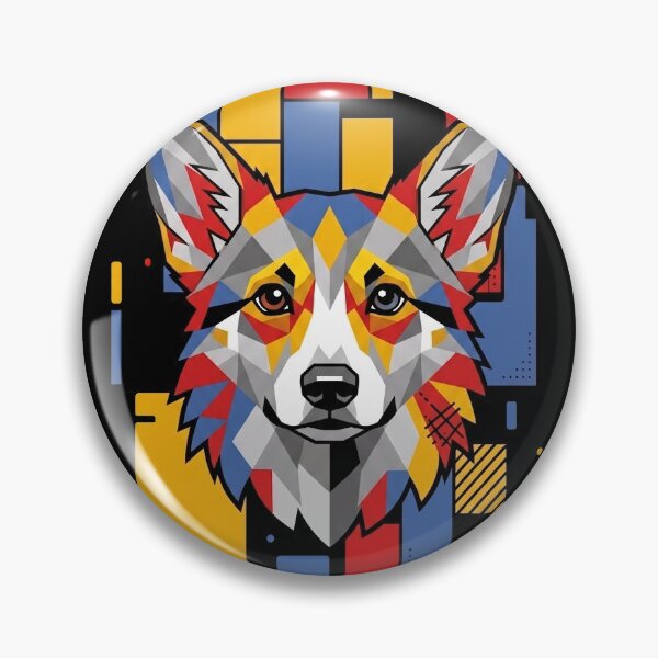 Item preview, Funny Corgi Colorful Blocks Geometric Art Mom Dad Kids designed and sold by FurryHavenPH.