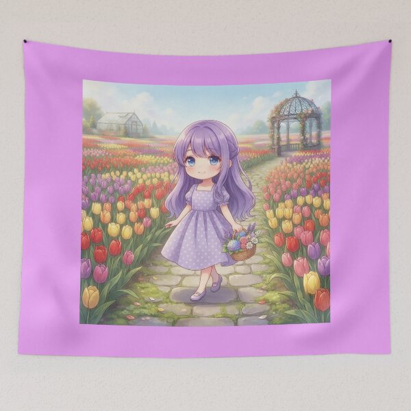 Item preview, Strolling Through A Vibrant Tulip Meadow designed and sold by Azurart2.