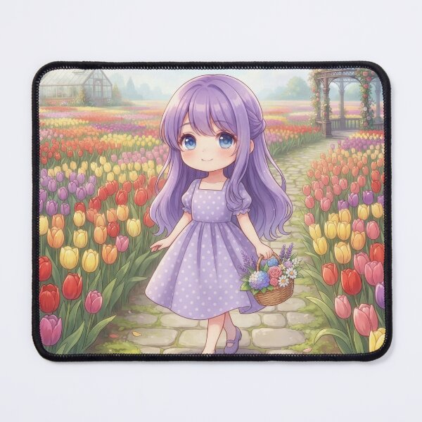 Item preview, Strolling Through A Vibrant Tulip Meadow designed and sold by Azurart2.