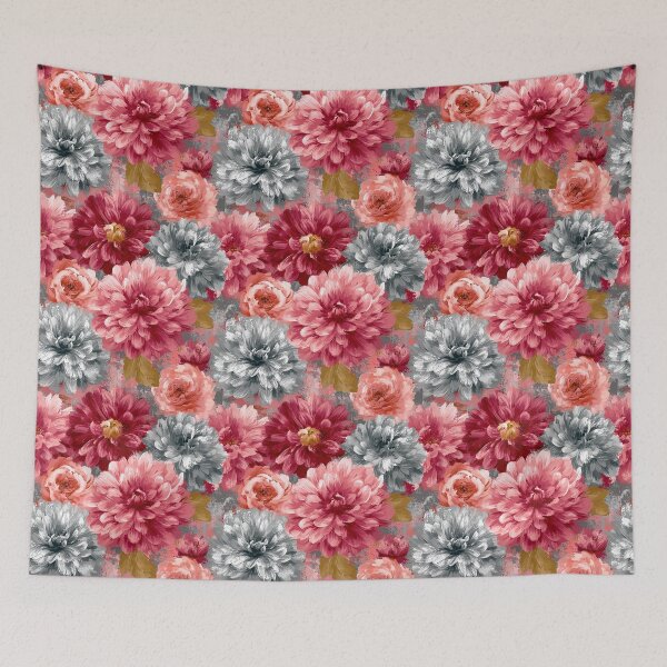 Item preview, Delicate Dahlias Floral  - Flower Bouquet Pattern  - Valentine'S Day Gifts designed and sold by RoyalStarsPatts.