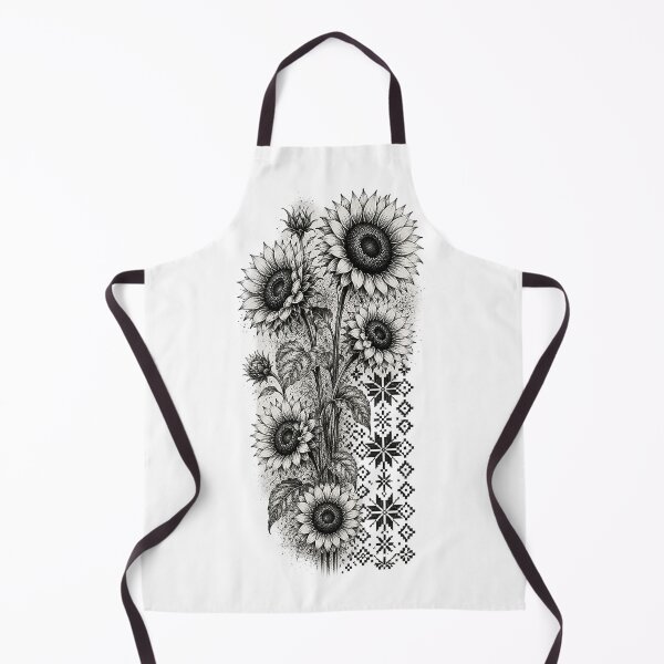 Item preview, Black & White Sunflower Botanical Engraving designed and sold by PetalGarden.