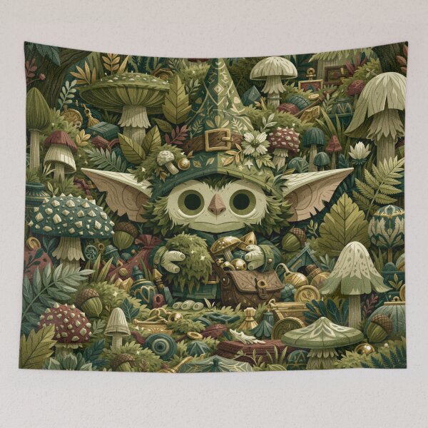Item preview, Goblincore Mushroom Gremlin — Collector of Shiny Things designed and sold by FrostyFrisby.