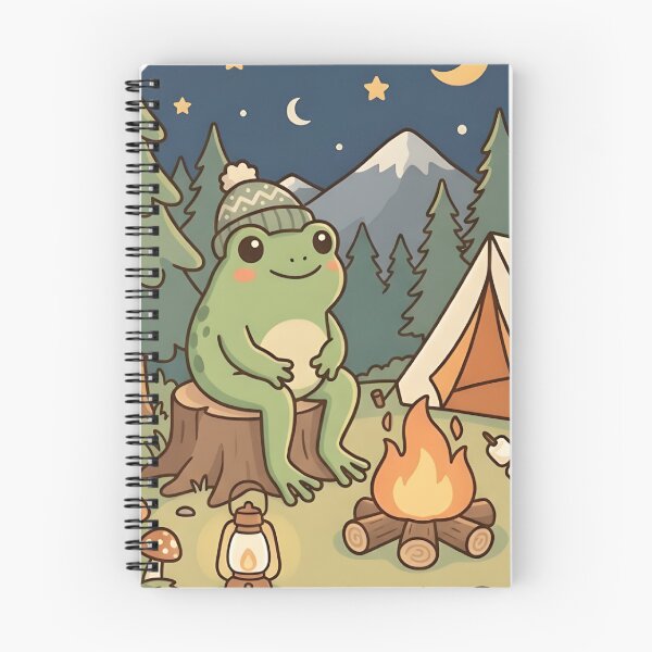 Item preview, Happy Camper Frog Shirt – Cozy Frog Camping by the Campfire in the Forest Nature Adventure designed and sold by The Design Trendz.