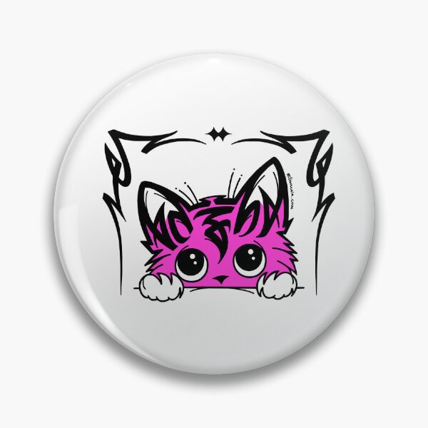 Item preview, Cute Magenta Anime Cat Kawaii Calligraffiti Streetwear Art designed and sold by elmuna.