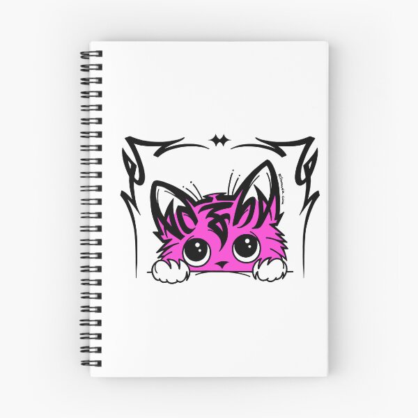 Item preview, Cute Magenta Anime Cat Kawaii Calligraffiti Streetwear Art designed and sold by elmuna.
