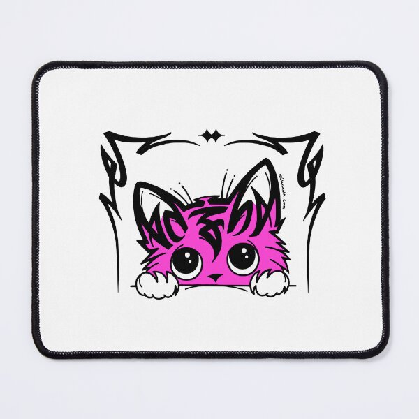 Item preview, Cute Magenta Anime Cat Kawaii Calligraffiti Streetwear Art designed and sold by elmuna.