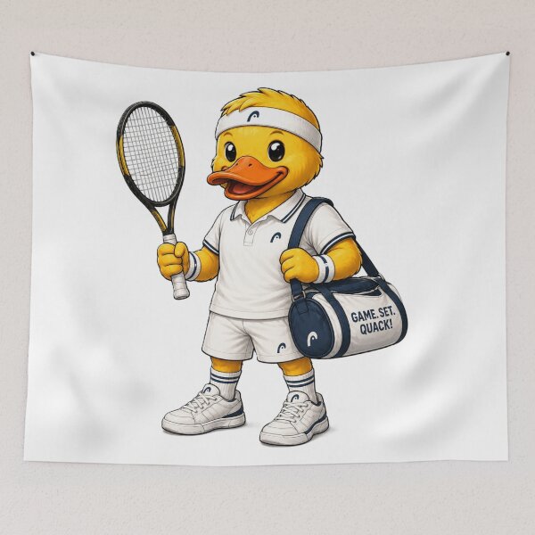 Item preview, Tennis Player Duck designed and sold by Thor-stone.