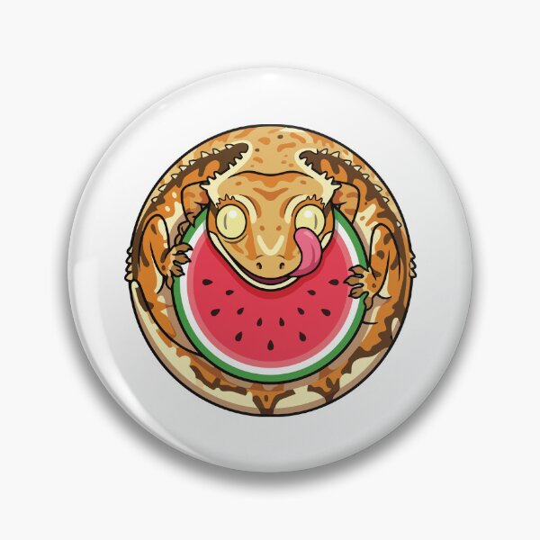 Item preview, Funny Crested Gecko Watermelon Slice Licking Eye designed and sold by Arc2020.