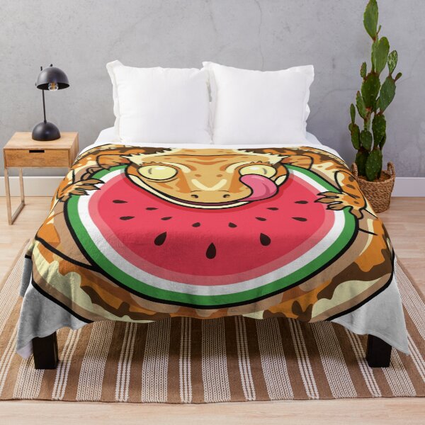 Item preview, Funny Crested Gecko Watermelon Slice Licking Eye designed and sold by Arc2020.