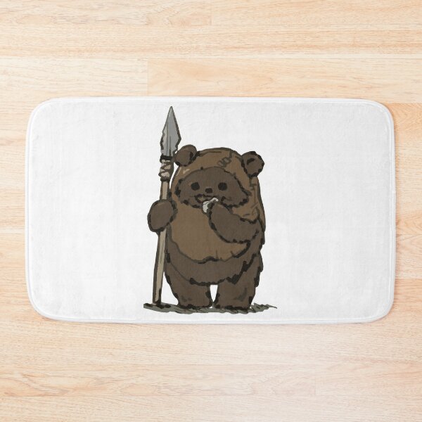 Item preview, Ewok with Spear Eating a Rock | Funny Star Wars Character | Cute Forest Creature Art designed and sold by GeekMix.