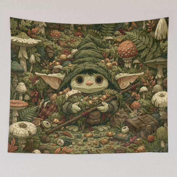 Item preview, Goblincore Mushroom Gremlin — Collector of Shiny Things designed and sold by FrostyFrisby.