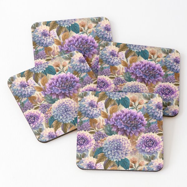 Item preview, Trendy Dahlias Floral  - Flower Garden Pattern  - Valentines Gifts designed and sold by RoyalStarsPatts.
