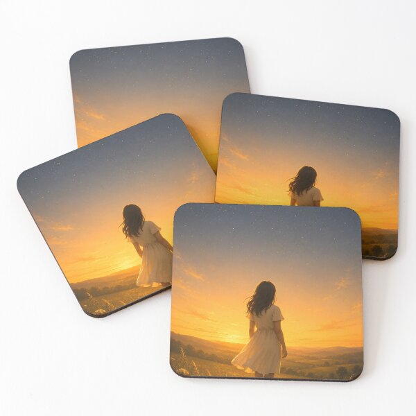 Item preview, Guided by the First Star – Golden Evening Landscape Wall Art designed and sold by bauschberts.
