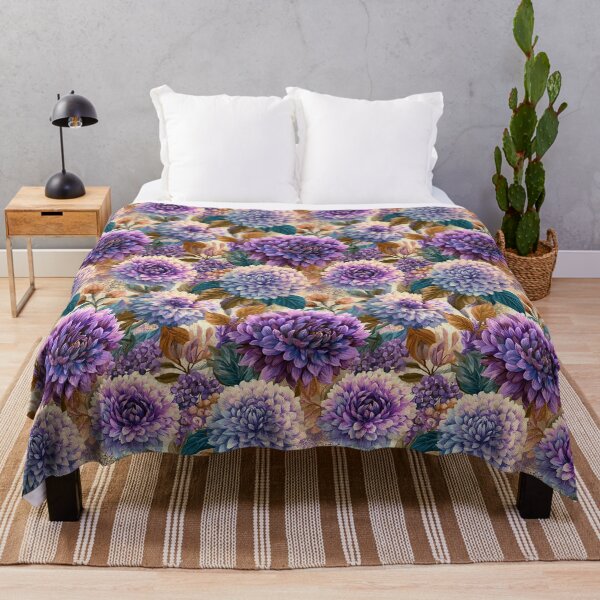 Item preview, Trendy Dahlias Floral - Flower Garden Pattern - Valentines Gifts designed and sold by RoyalStarsPatts.
