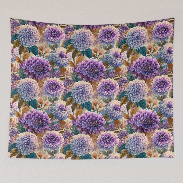 Item preview, Trendy Dahlias Floral  - Flower Garden Pattern  - Valentines Gifts designed and sold by RoyalStarsPatts.