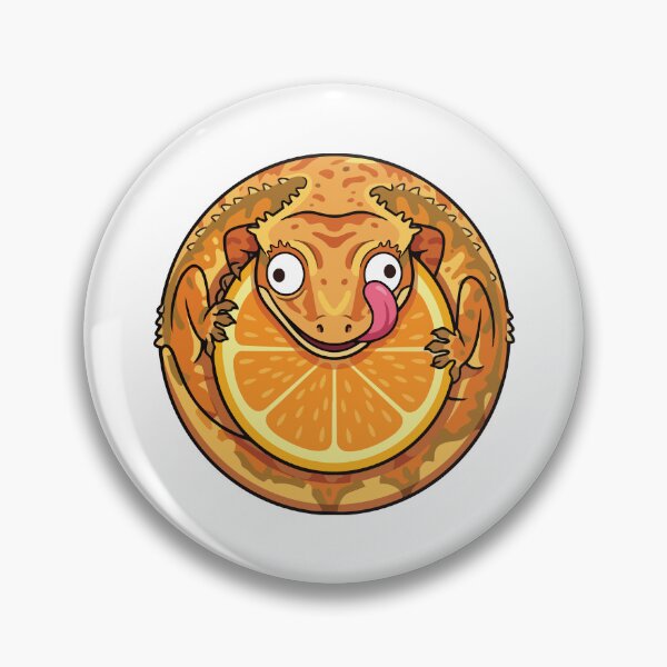 Item preview, Cute Crested Gecko Orange Slice No Thoughts designed and sold by Arc2020.