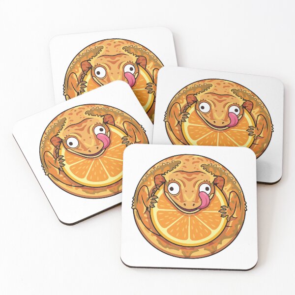 Item preview, Cute Crested Gecko Orange Slice No Thoughts designed and sold by Arc2020.