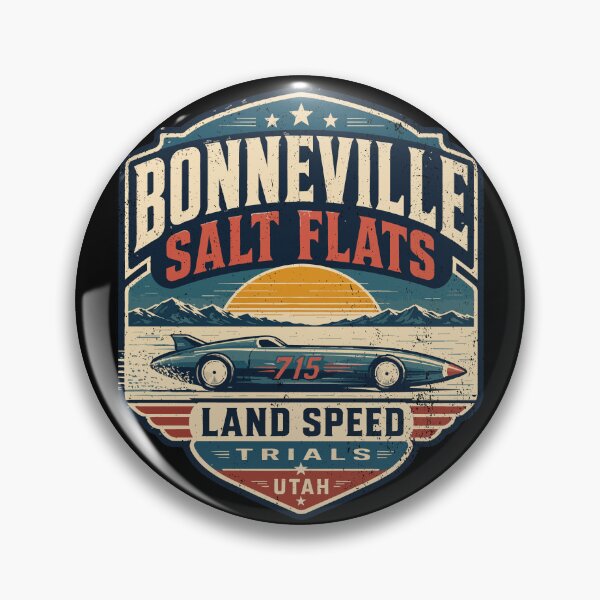 Item preview, Bonneville Salt Flats Utah Vintage Style Land Speed Race Car designed and sold by hobrath.
