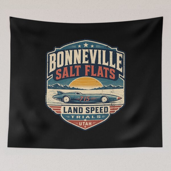 Item preview, Bonneville Salt Flats Utah Vintage Style Land Speed Race Car designed and sold by hobrath.