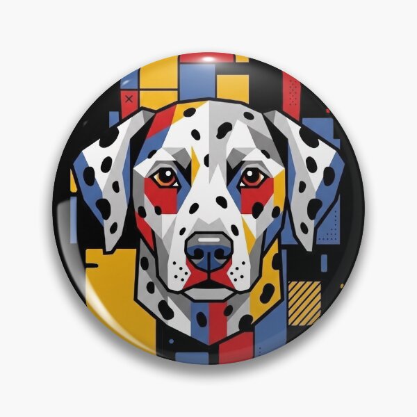 Item preview, Funny Dalmatian Colorful Blocks Geometric Art Mom Dad Kids designed and sold by FurryHavenPH.