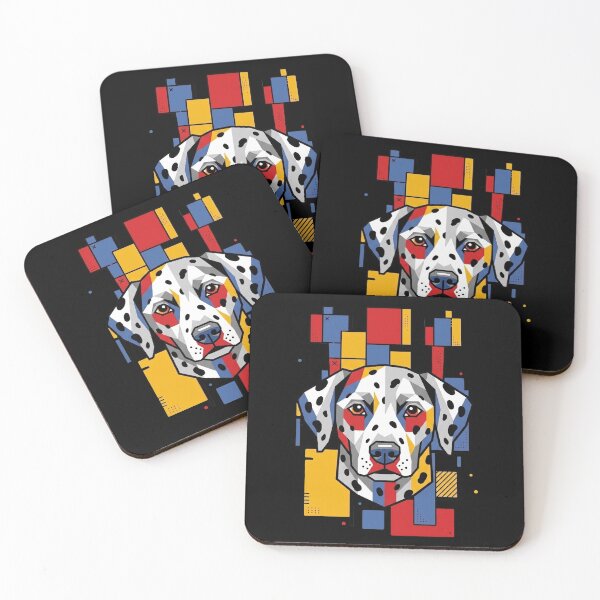 Item preview, Funny Dalmatian Colorful Blocks Geometric Art Mom Dad Kids designed and sold by FurryHavenPH.