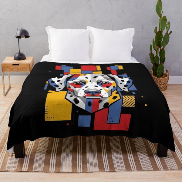 Item preview, Funny Dalmatian Colorful Blocks Geometric Art Mom Dad Kids designed and sold by FurryHavenPH.
