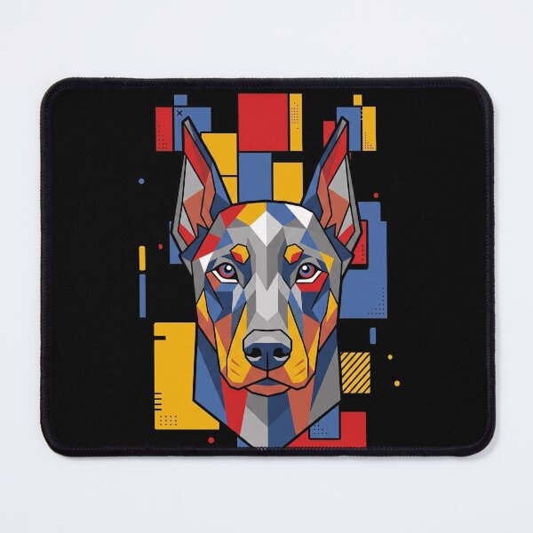 Item preview, Funny Dobermann Colorful Blocks Geometric Art Mom Dad Kids designed and sold by FurryHavenPH.