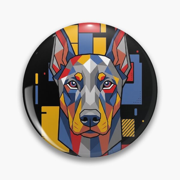 Item preview, Funny Dobermann Colorful Blocks Geometric Art Mom Dad Kids designed and sold by FurryHavenPH.